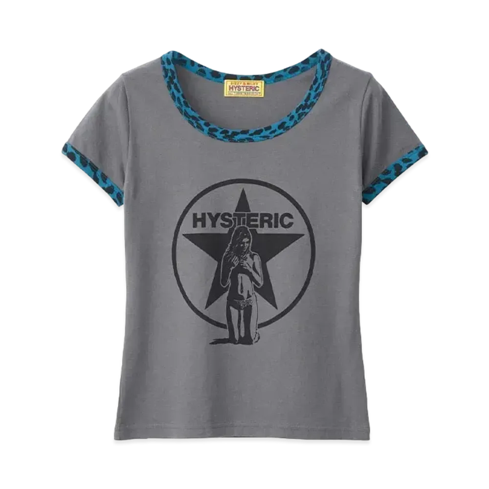 HYSTERIC GLAMOUR Star Bright Chibi T-Shirt "Charcoal Gray"