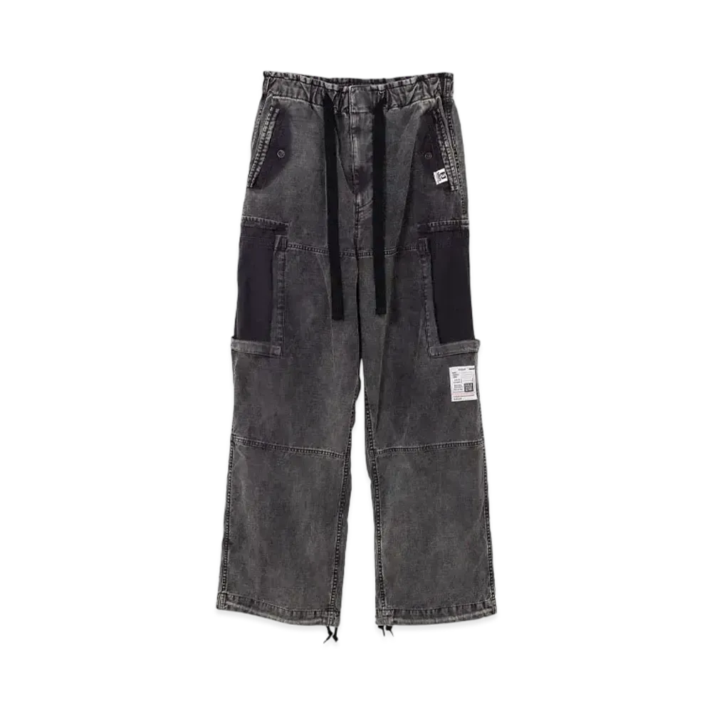 Maison MIHARA YASUHIRO Cotton Satin Cargo Pants "Black"