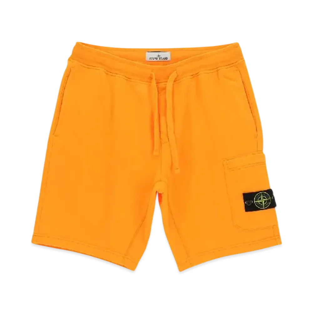 Stone Island 64651 Fleece Bermuda Shorts - 23SS "Orange"