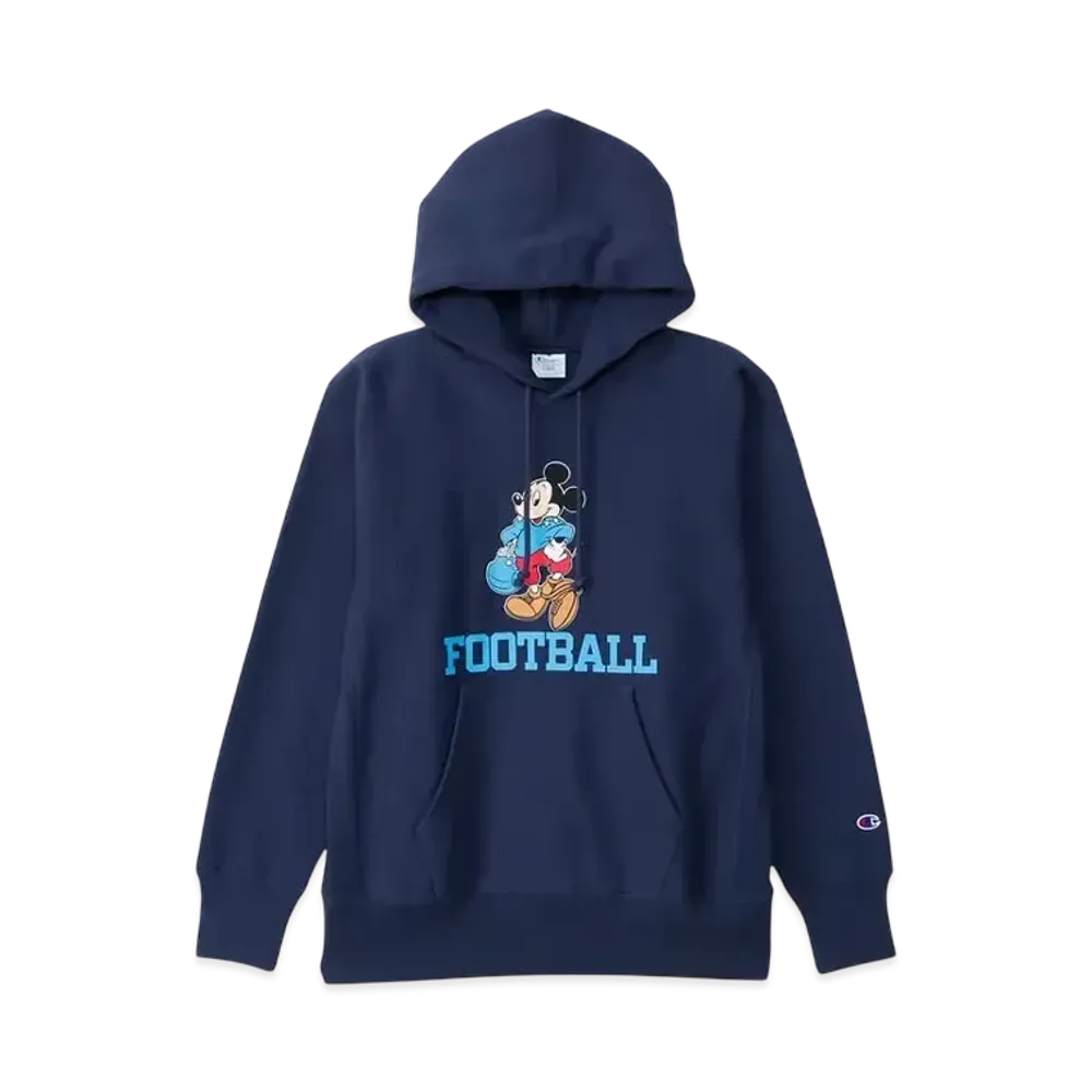 Champion x Disney Reverse Weave Hooded Sweatshirt "Dark Navy"