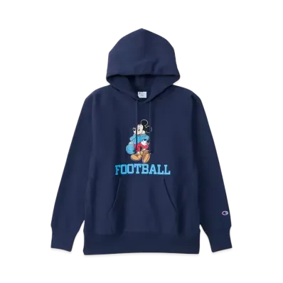 Champion x Disney Reverse Weave Hooded Sweatshirt "Dark Navy"
