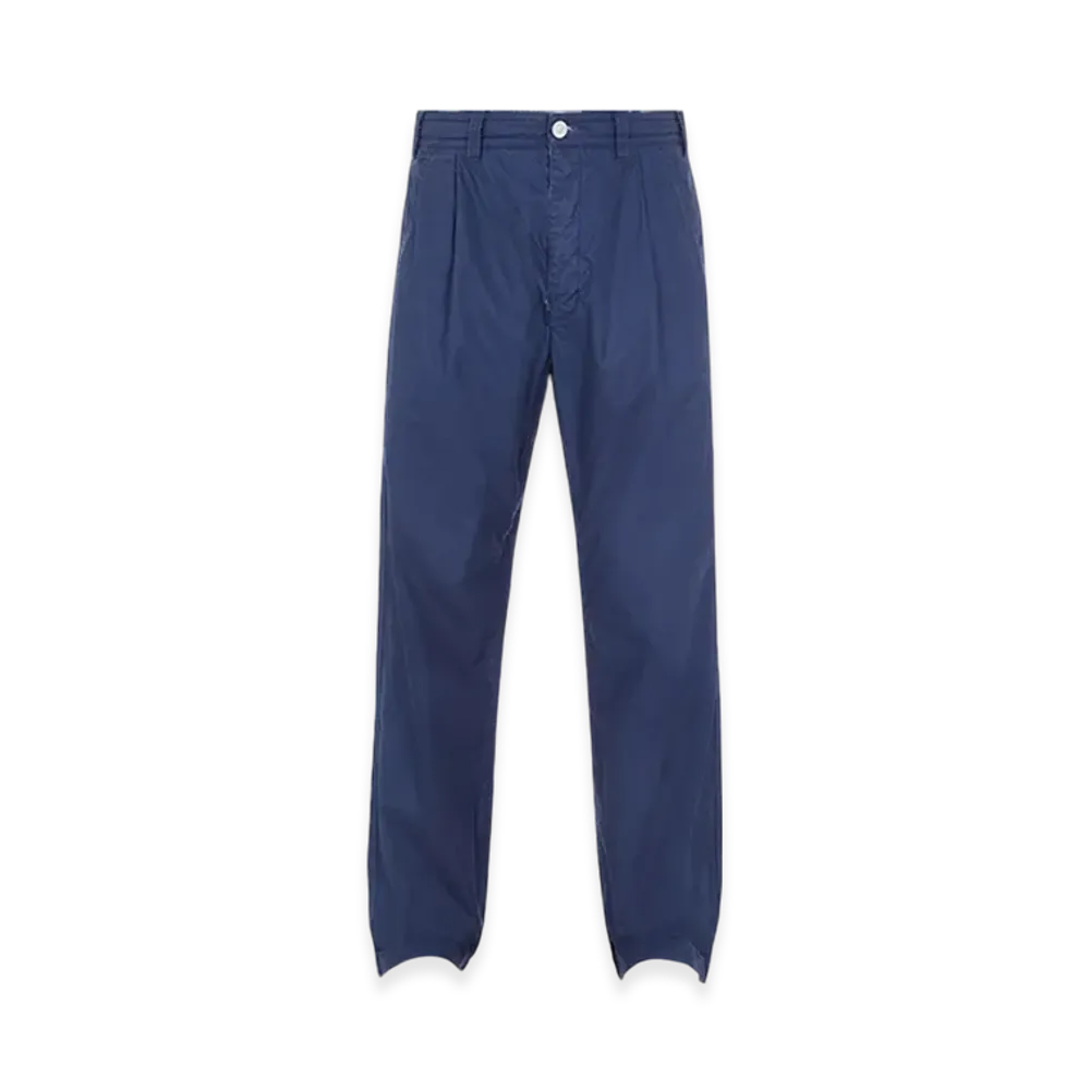Stone Island 314X3 Plated Cotton Canvas Marina Chino Pants Loose Fit - 24SS "Royal Blue"