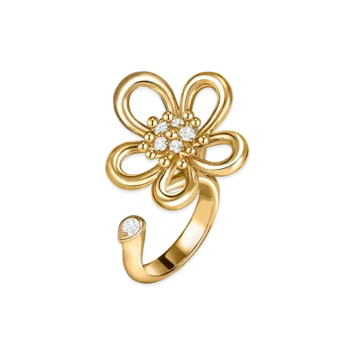 Van Cleef & Arpels Flowerlace Entre les Doigts ring "18K Yellow gold/Diamond"