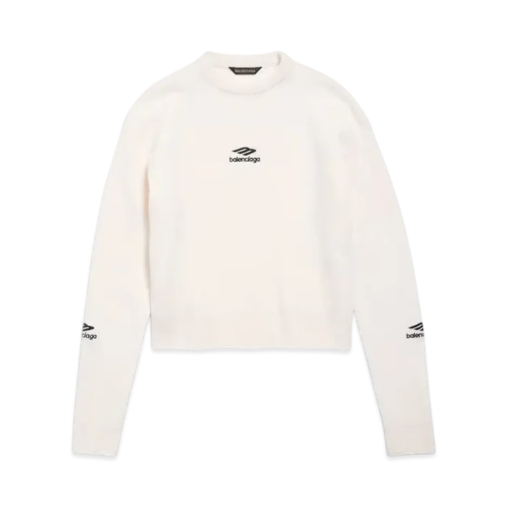 BALENCIAGA Women's Ski Crewneck "White"