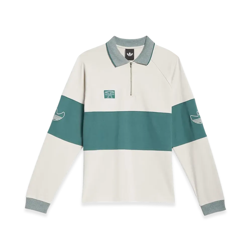 adidas Originals Shmoofoil Heavyweight Rugby Long Sleeve Shirt "Alumina/Prelvd Violet Mel"