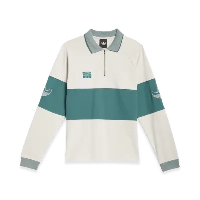 adidas Originals Shmoofoil Heavyweight Rugby Long Sleeve Shirt "Alumina/Prelvd Violet Mel"