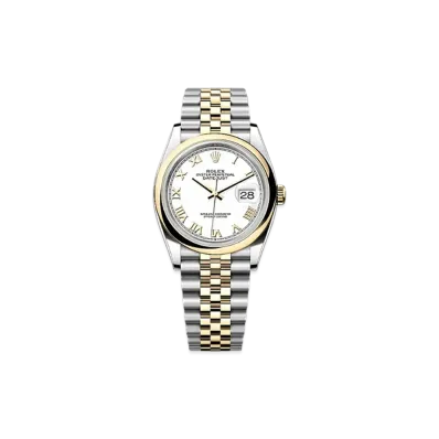 ROLEX Datejust 36 Oystersteel & Yellow Gold "White"