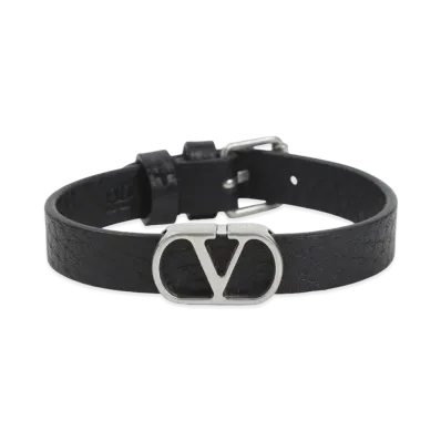 Valentino Garavani Leather Bracelet "Black"