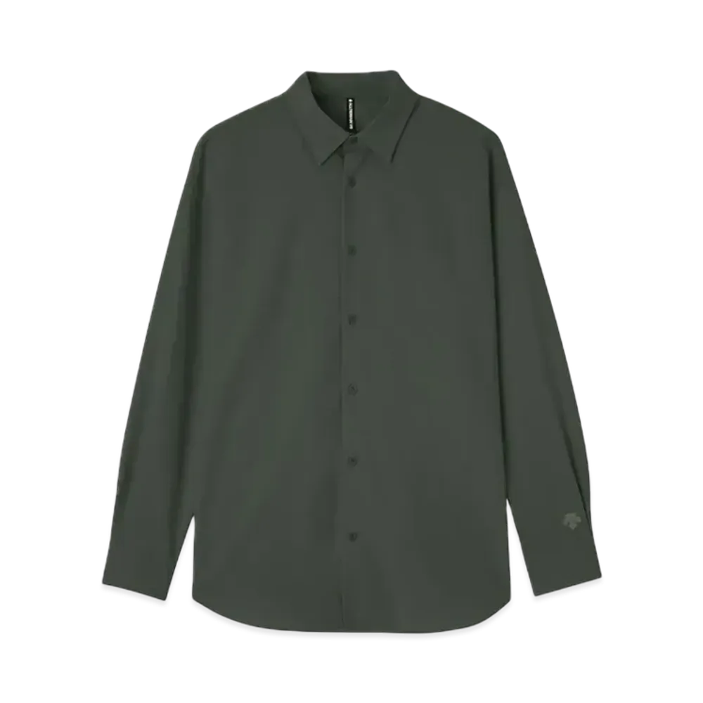 DESCENTE ALLTERRAIN Solotex Long Sleeve Regular Collar Shirt "Slate Forest"
