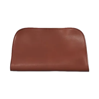 The Row Women's Peggy Leather Clutch "New Burgundy"