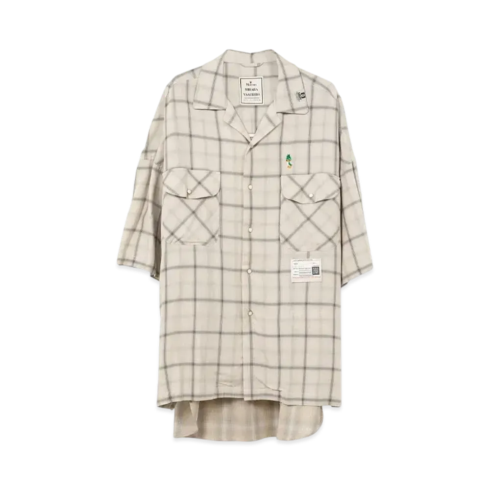 Maison MIHARA YASUHIRO 2 Shirts Combined Short Sleeve Shirt "Gray"