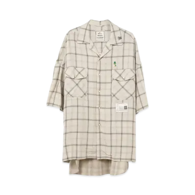 Maison MIHARA YASUHIRO 2 Shirts Combined Short Sleeve Shirt "Gray"