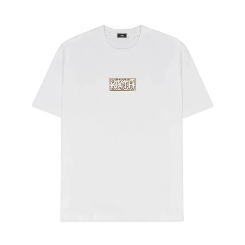 Kith Beige Moroccan Tile Classic Logo Tee "White"