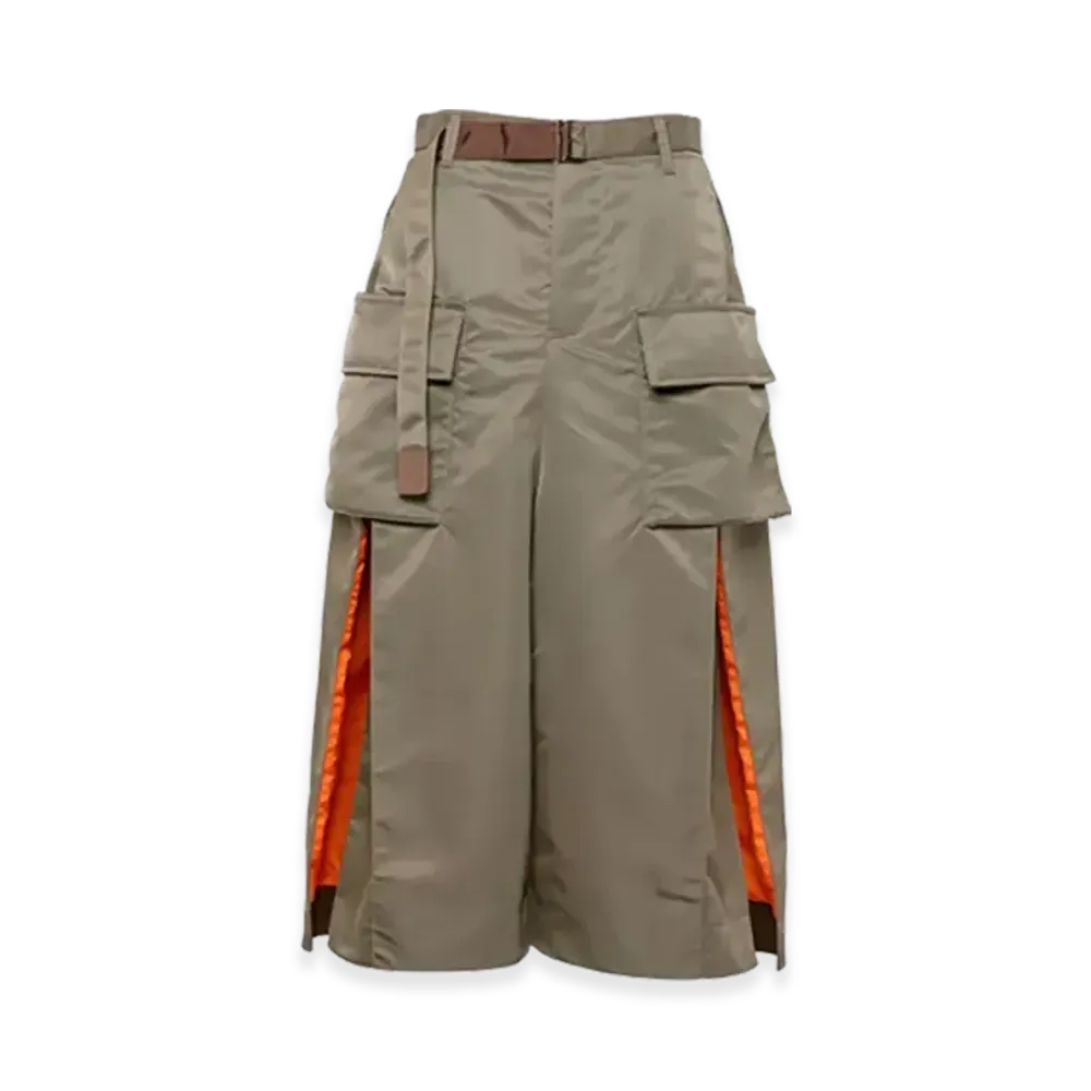 sacai Nylon Twill Skirt "Taupe"