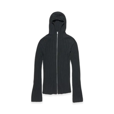 Acne Studios Zip-Up Hoodie Cardigan "Dark Grey Melange"