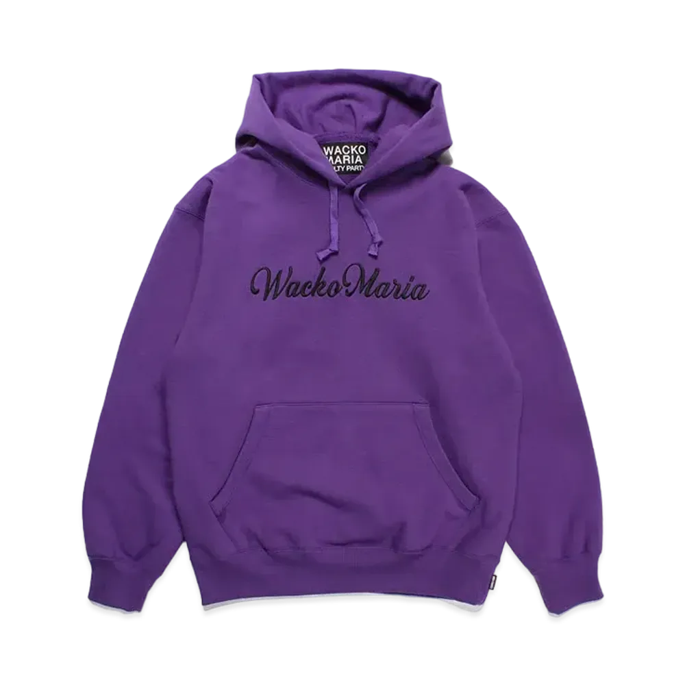 WACKO MARIA Heavy Weight Pull Over Hooded Sweat Shirt "Purple"
