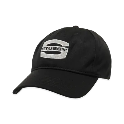 Stussy Mid-Depth Large S Snapback "Black"