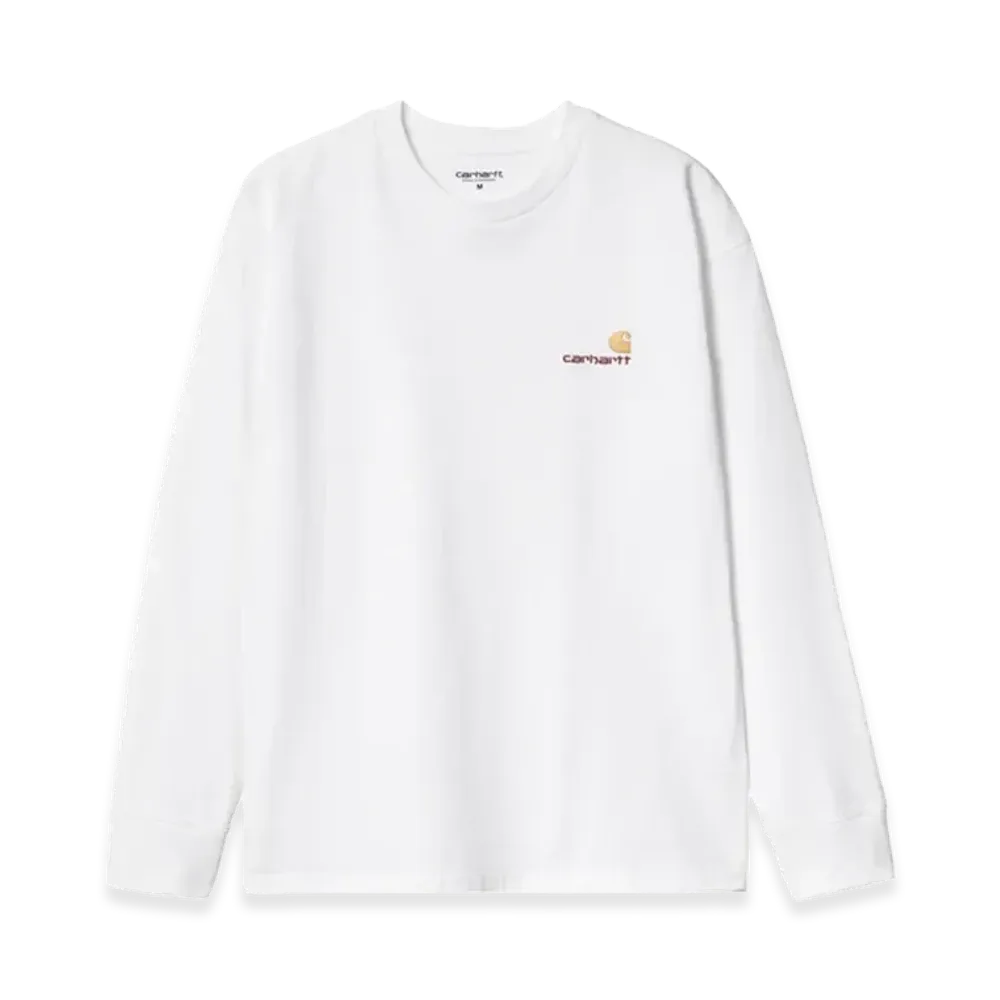 Carhartt WIP L/S American Script T-Shirt "White"