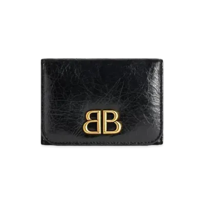 BALENCIAGA Monaco Mini Wallet "Black"