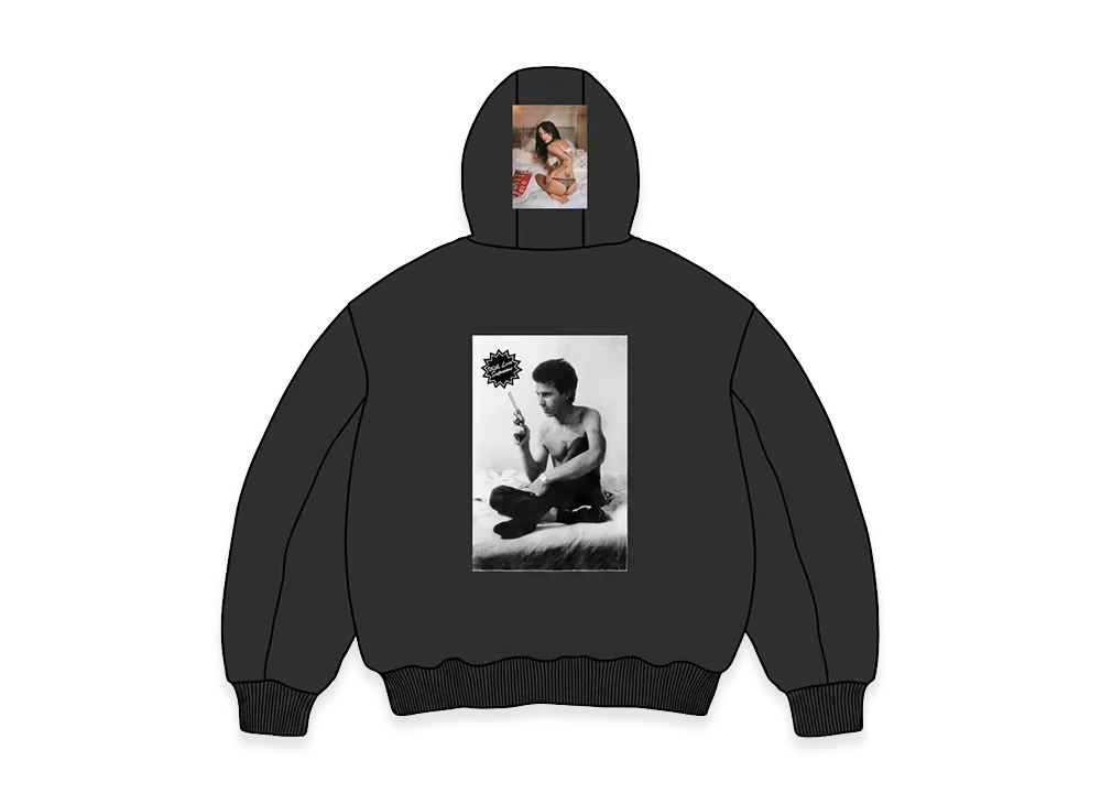Supreme x Larry Clark Hooded Varsity Jacket "Black"