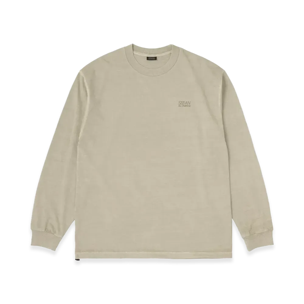 SEDAN ALL-PURPOSE Pigment Dyed L/S Tee "Marble Stone"