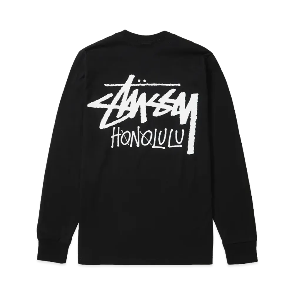 Stussy Stock Honolulu LS Tee "Black"