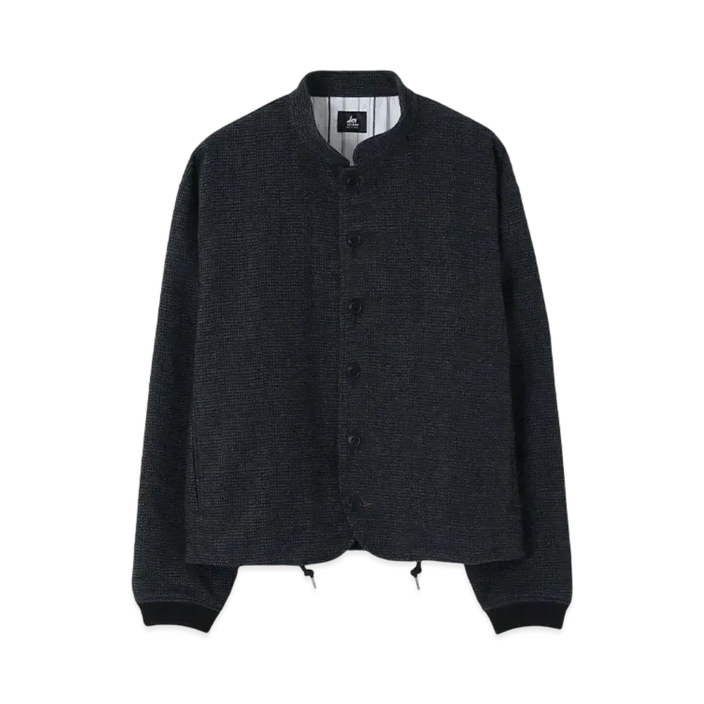 Paul Smith RED EARJacquard Stand Collar Blouson "Navy"