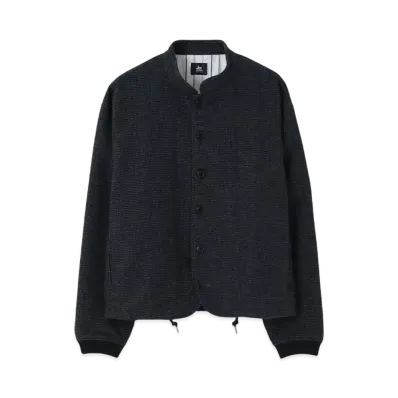 Paul Smith RED EARJacquard Stand Collar Blouson "Navy"