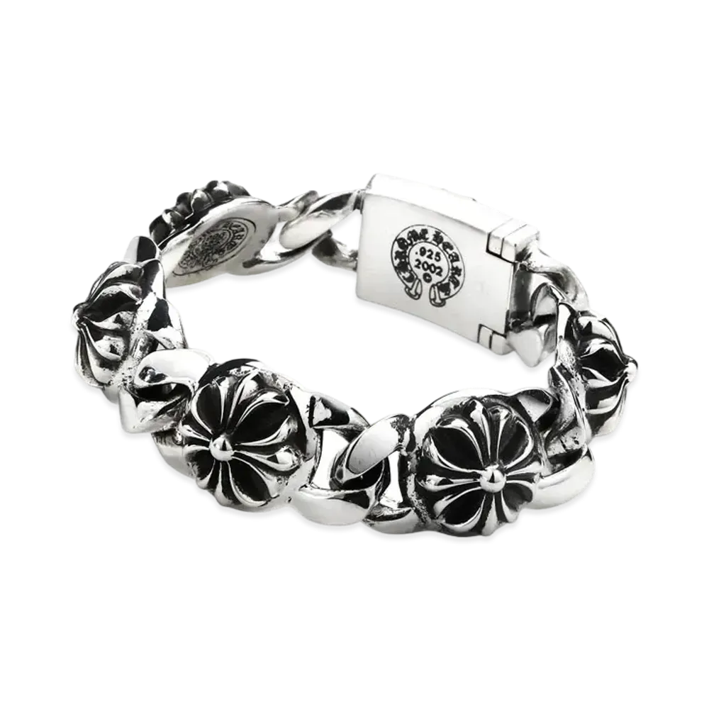 Chrome Hearts Cross Link Bracelet "Silver"