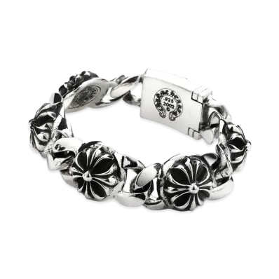 Chrome Hearts Cross Link Bracelet "Silver"
