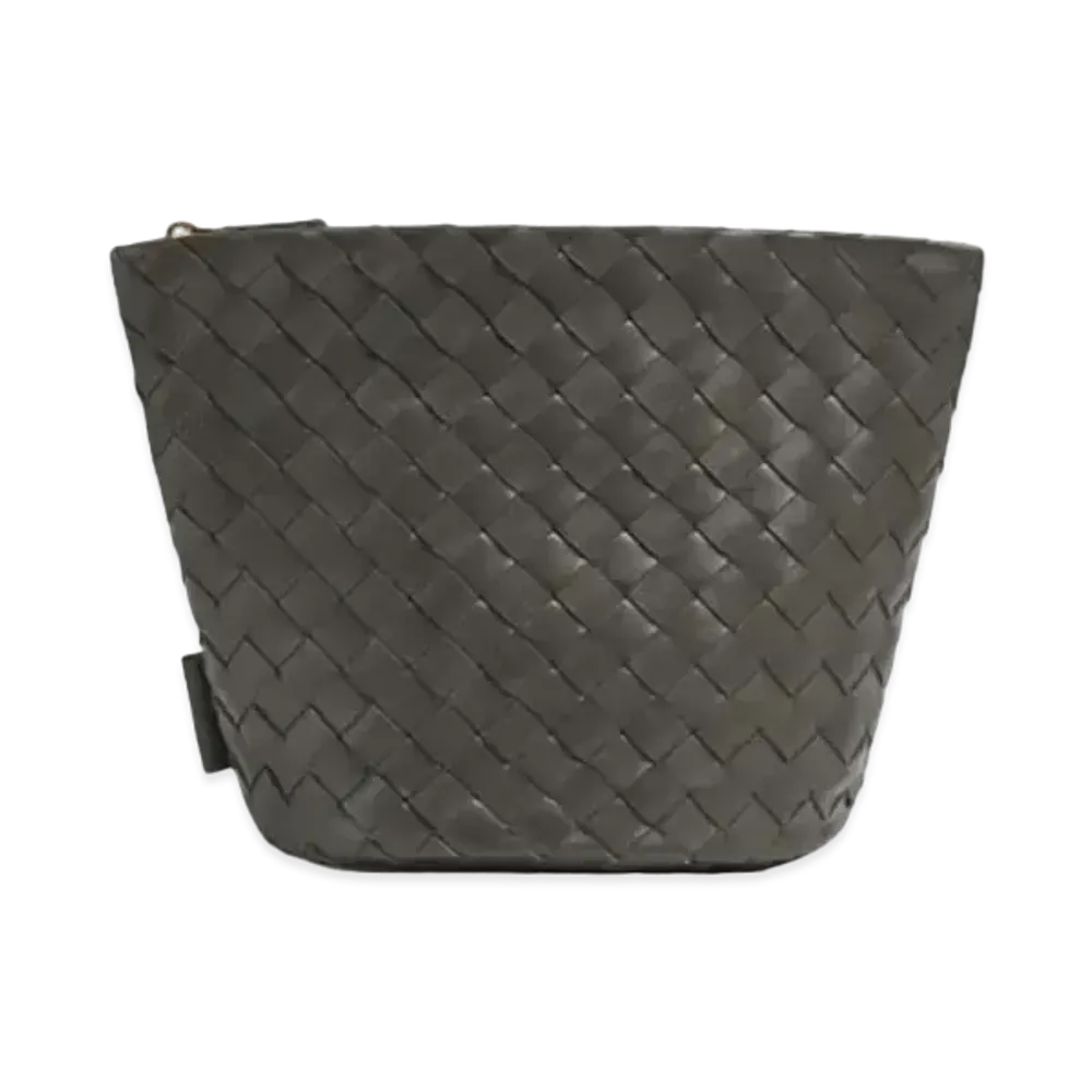 Bottega Veneta Intrecciato Medium Bucket Pouch "Light Graphite"