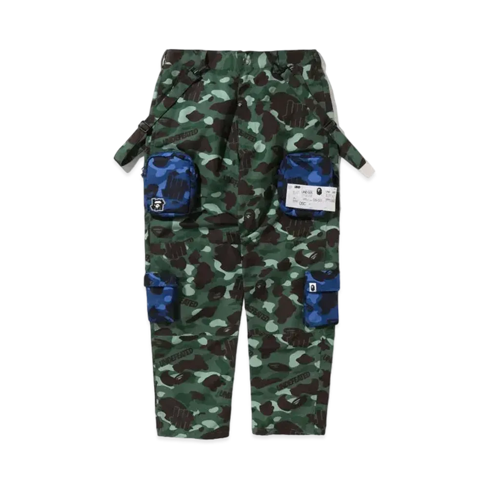 A BATHING APE x UNDEFEATED Color Camo Multi Pouch Pocket Pants BAPE Limited Ver. "Green"