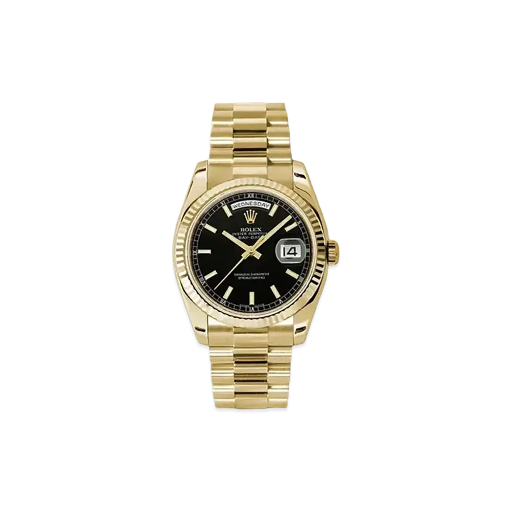 ROLEX Day-Date 36 Black Dial 128238