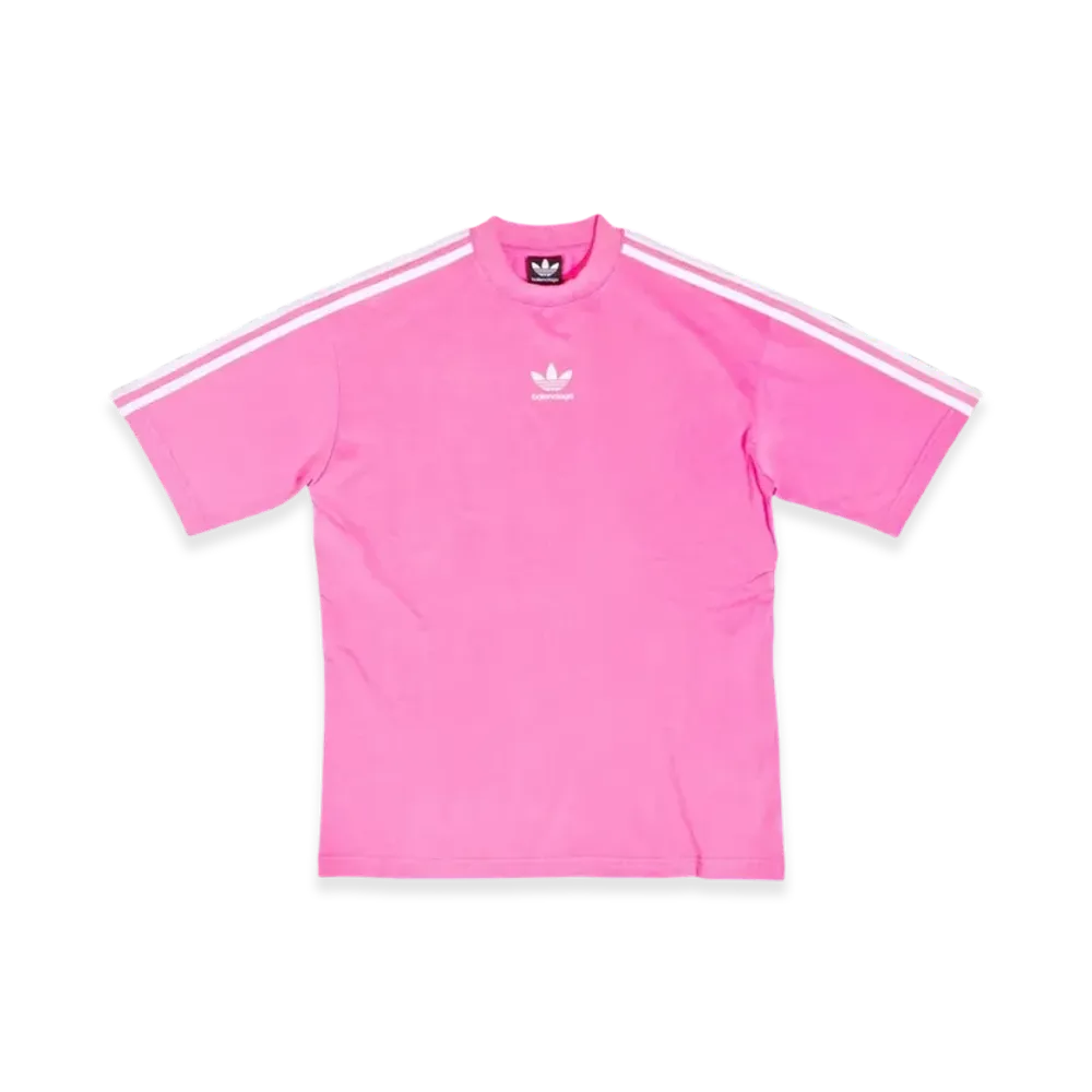 BALENCIAGA Women's x adidas T-Shirt Medium Fit "Neon Pink"