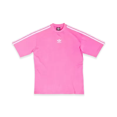 BALENCIAGA Women's x adidas T-Shirt Medium Fit "Neon Pink"