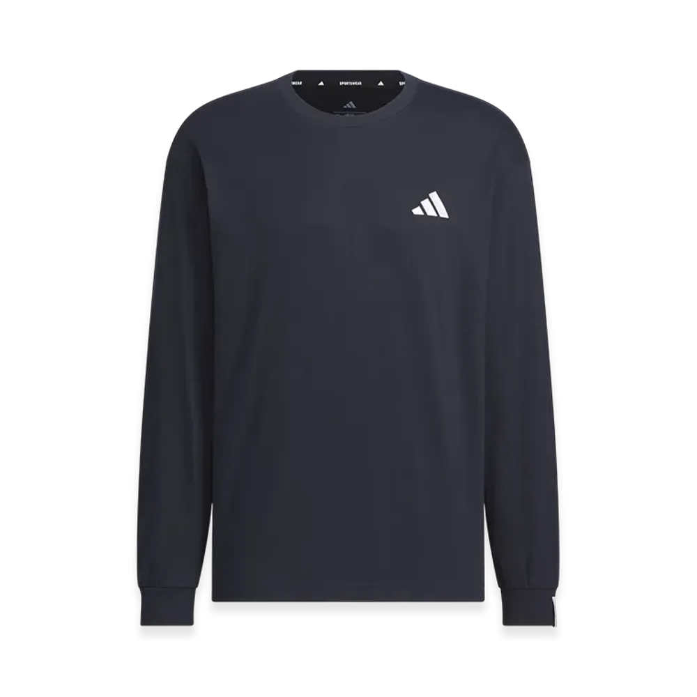 adidas Essentials Plus Loose Fit Small Logo Long Sleeve T-Shirt "Legend Ink"