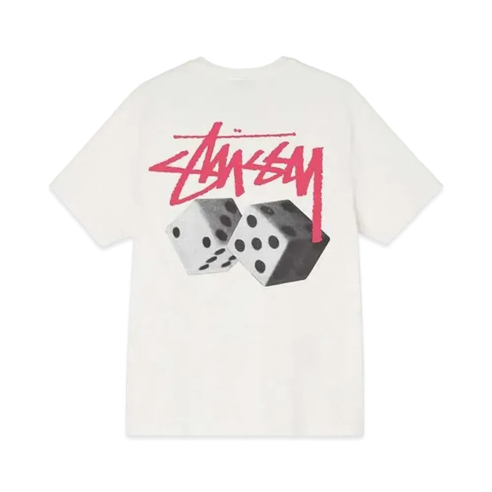 Stussy ROLL THE DICE PIGMENT DYED TEE "Natural"