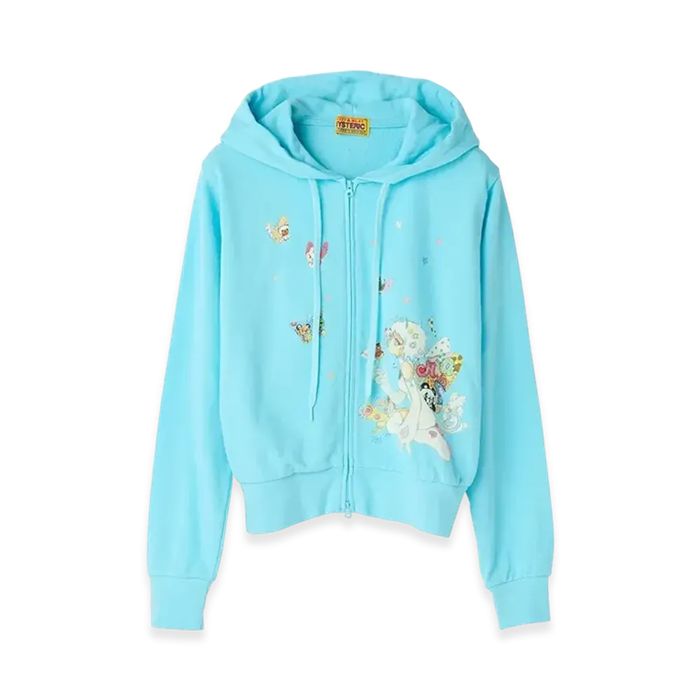 HYSTERIC GLAMOUR Cropped Hoodie "Light Blue"