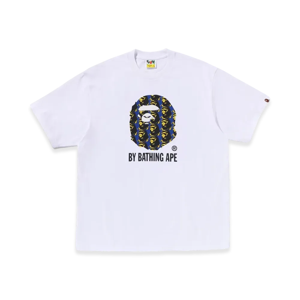 A BATHING APE Ape Head Pattern By Bathing Ape Relaxed Fit Tee "White"