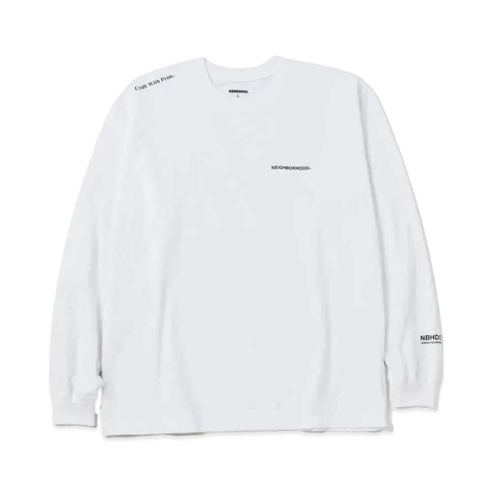 NEIGHBORHOOD NH . Tee LS-8 "White"