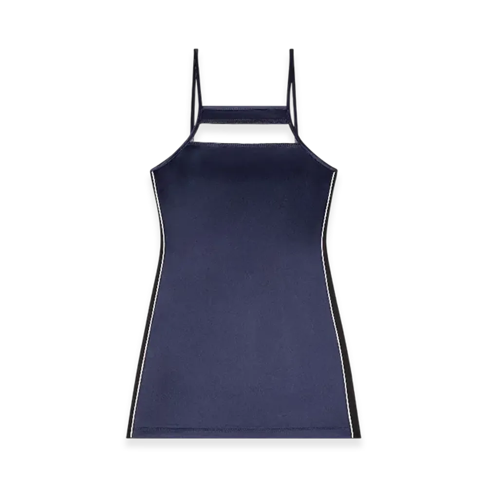 Diesel D-Affy Short Dress In Satin Knit And Tulle "Blue"