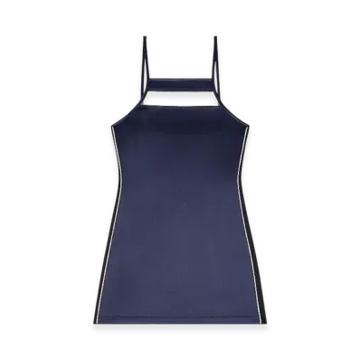 Diesel D-Affy Short Dress In Satin Knit And Tulle "Blue"