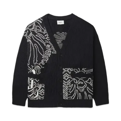 A BATHING APE Bape Black Logo Cardigan "Black"