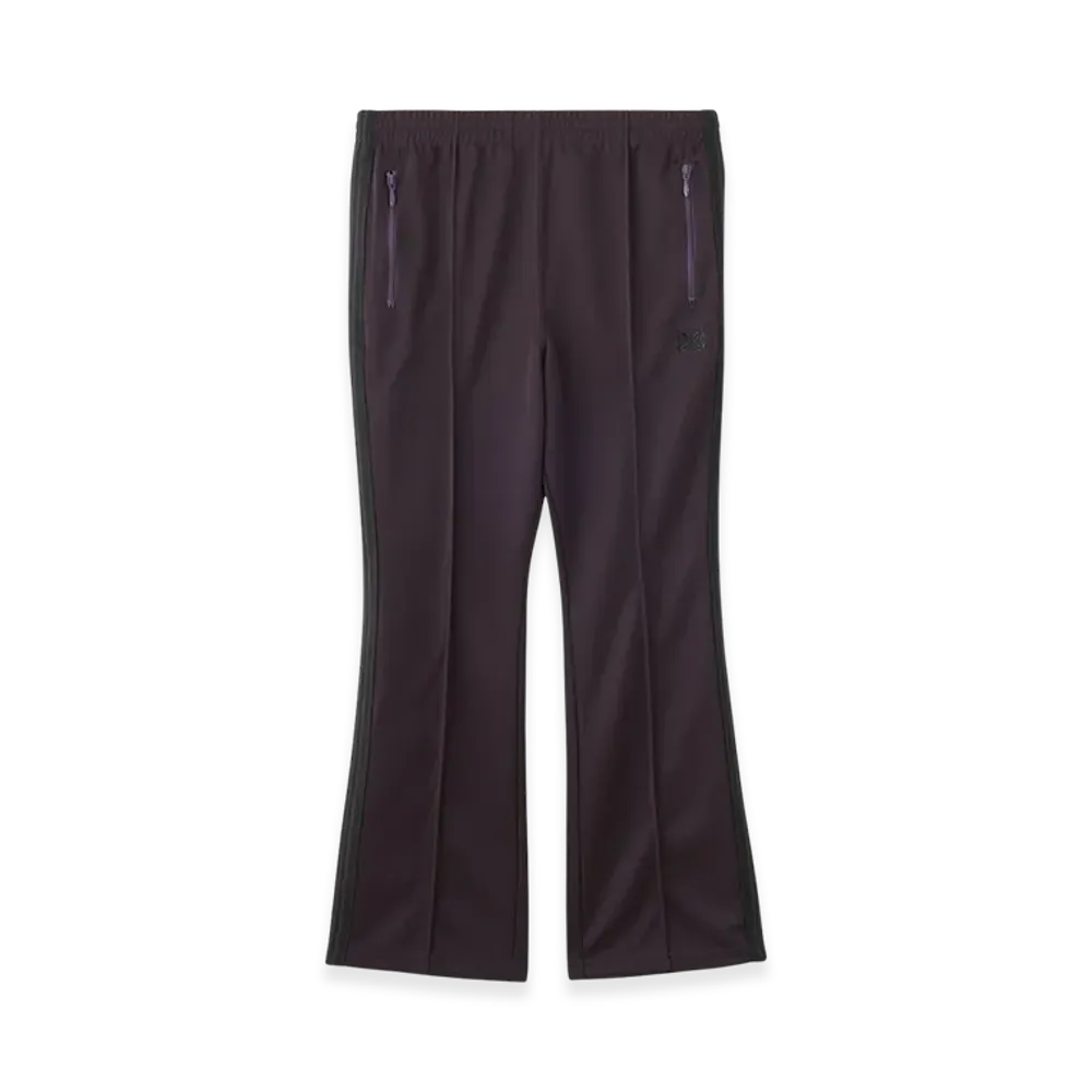 NEEDLES Boot-Cut Track Pants Poly Smooth "Dark Purple"