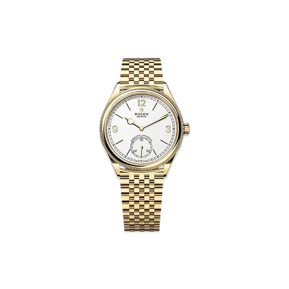 ROLEX 1908 39mm 18 ct Yellow Gold Polished 52508 "Intense White"