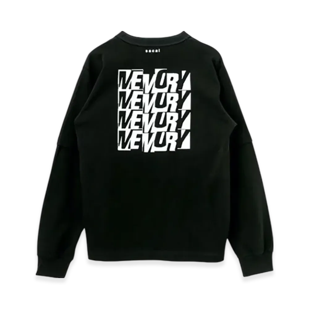 サカイ プリント L/S Tシャツ "ブラック"