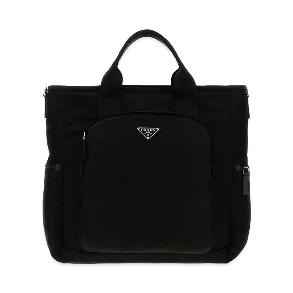 PRADA Fabric Shopping Bag "Black"