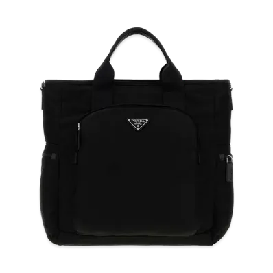 PRADA Fabric Shopping Bag "Black"