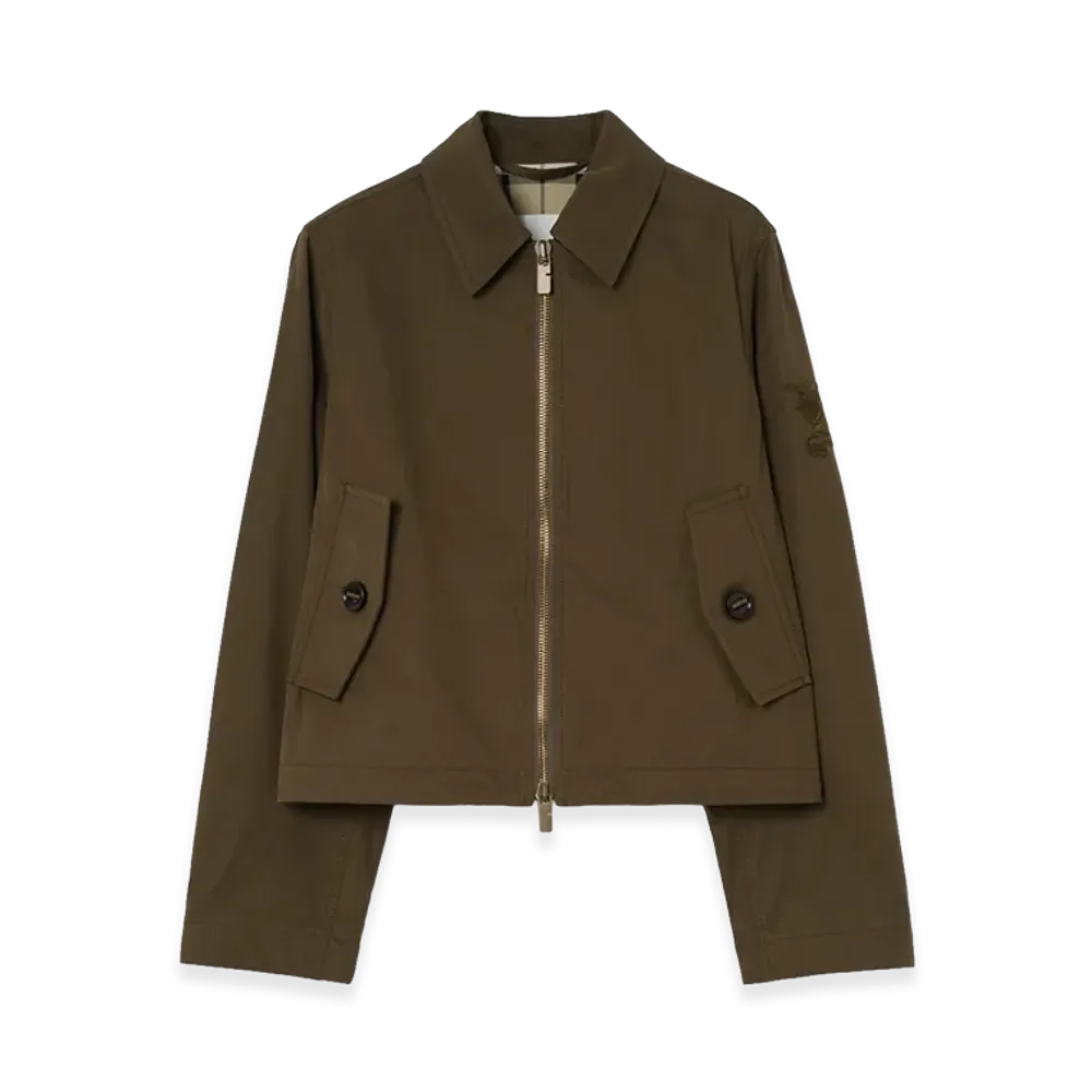 Burberry Women's Gabardine Jacket "Thorn Green"
