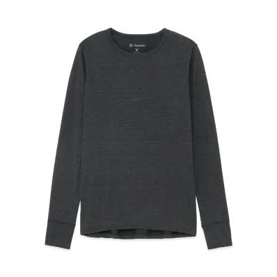 Goldwin Wool Crew Long Sleeve (C3 fit / Ladies) "Black"